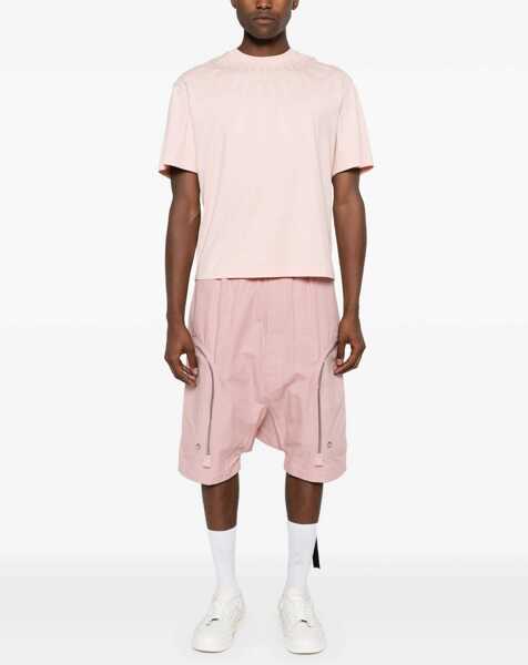 Tricouri Neil Barrett Slim Fit Fairisle Thunderbolt Crew-Neck T-Shirt With Top Pink Barbati (BM 16193871) 2