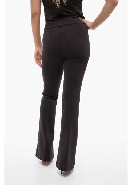 Pantaloni casual AVENUE MONTAIGNE Stretchy High-Waist Pants With Flared Fit Black Femei (BM 16194024) 2