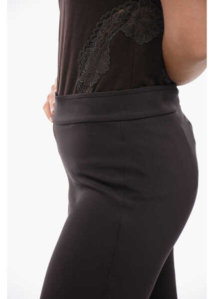 Pantaloni casual AVENUE MONTAIGNE Stretchy High-Waist Pants With Flared Fit Black Femei (BM 16194024) 3