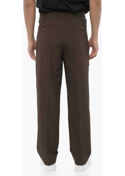 Pantaloni casual Neil Barrett Technical-Fabric Slim Fit Pants Brown Barbati (BM 16194033) 4