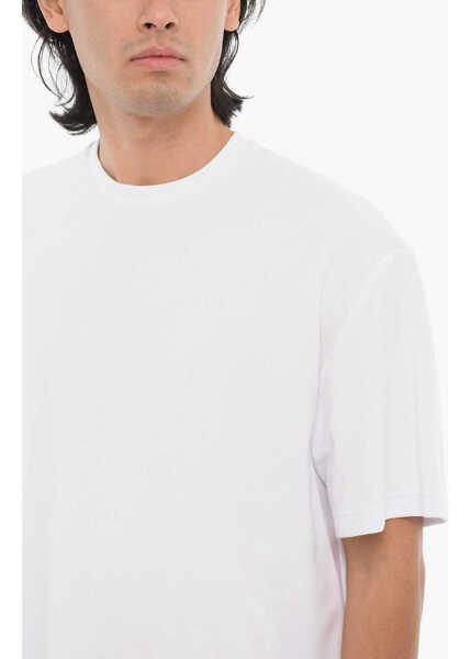 Tricouri Neil Barrett Dropped Shoulder Slim Fit Back Jokecrew-Neck T-Shirt White Barbati (BM 16194066) 3