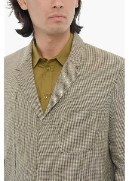 Sacouri Neil Barrett Unlined Slim Fit Blazer With Patch Pockets Beige Barbati (BM 16194285) 3