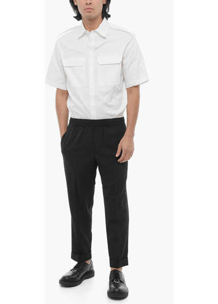 Pantaloni casual Neil Barrett Low-Wait Slim Fit Rem Pants With Drawstring Waist Black Barbati (BM 16194294) 4