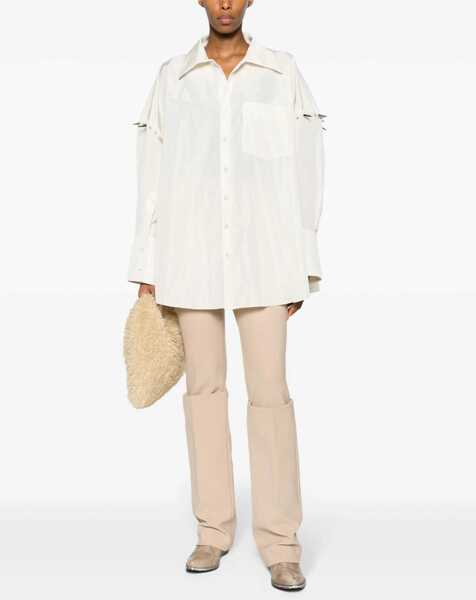 Pantaloni office SPORTMAX Stretch Wool Holiday Pants With Turn-Up Detail Beige Femei (BM 16194669) 2