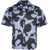 Neil Barrett Boxy Fit Floral Motif Shirt Blue