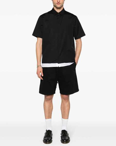 Camasi casual Neil Barrett Loose Fit Short Sleeves Shirt Black Barbati (BM 16194705) 2