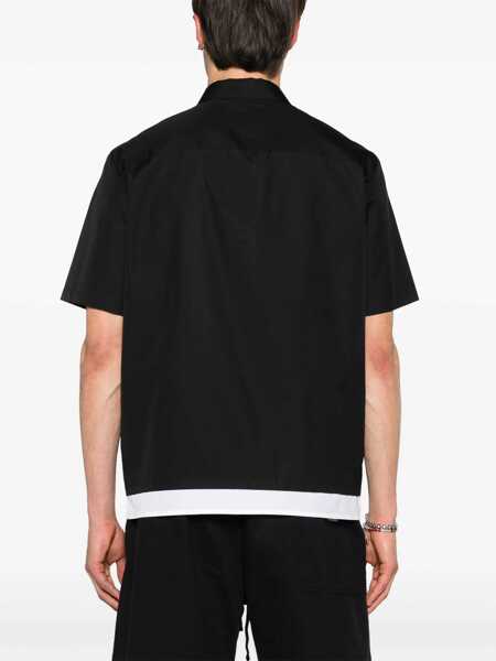 Camasi casual Neil Barrett Loose Fit Short Sleeves Shirt Black Barbati (BM 16194705) 4