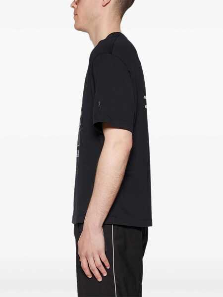 Tricouri Neil Barrett Slim Fit Printed Rock Band Zodiac Taurus Crew-Neck T-Shirt Black Barbati (BM 16194720) 4