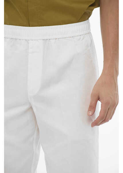 Pantaloni casual Neil Barrett Slim Fit Rem Pants With Elastic Waistband White Barbati (BM 16194906) 3