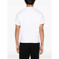 Tricouri Neil Barrett pentru Barbati - Tricouri Neil Barrett Solid Color Easy Fit Crew-Neck T-Shirt White Barbati (BM 16194936) - B-mall.ro