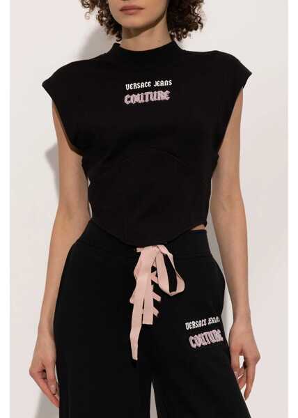 Bluze Versace Jeans Couture Tops With Logo BLACK Femei (BM 16195578) 3