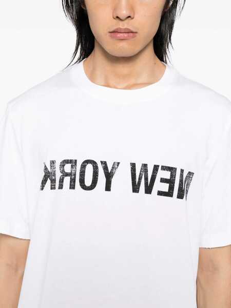 Tricouri HELMUT LANG T-Shirt With Logo WHITE Barbati (BM 16195740) 4