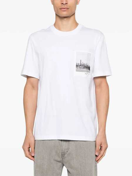 Tricouri HELMUT LANG T-Shirt Postcard Skyline WHITE Barbati (BM 16195755) 3