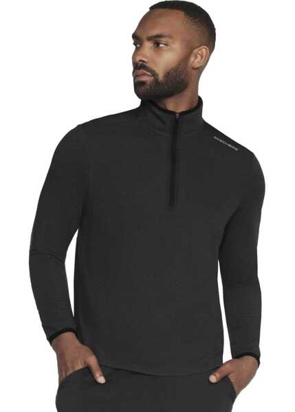 Hanorace SKECHERS Skech-Knits Burst 1/4 Zip Black Barbati (BM 16195830) 1