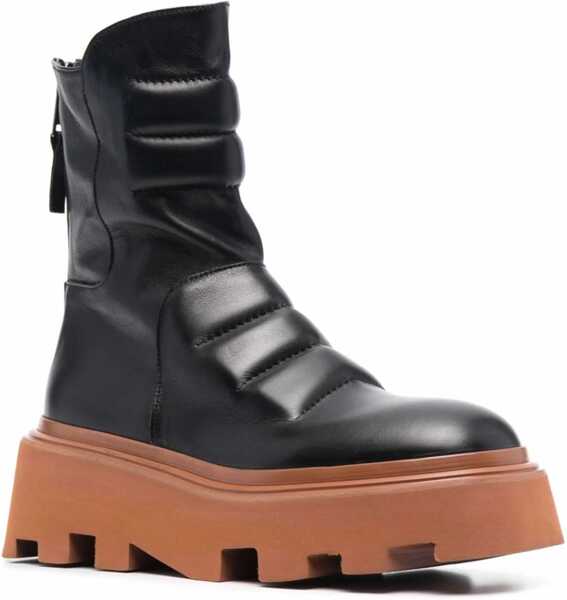 Cizme scurte Elena Iachi Leather Boot BLACK Femei (BM 16209411) 2