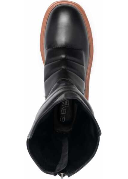 Cizme scurte Elena Iachi Leather Boot BLACK Femei (BM 16209411) 4