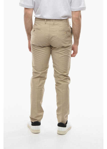 Pantaloni casual Cruna Solid Color Roppongi Double-Pleat Pants Beige Barbati (BM 16209516) 2