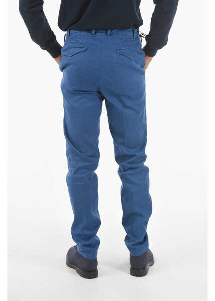 Pantaloni eleganti Cruna Flax Blend Marais Pants Blue Barbati (BM 16209534) 2