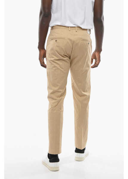 Pantaloni casual Cruna Smooth Fit Raval Single-Pleat Pants Beige Barbati (BM 16209546) 2
