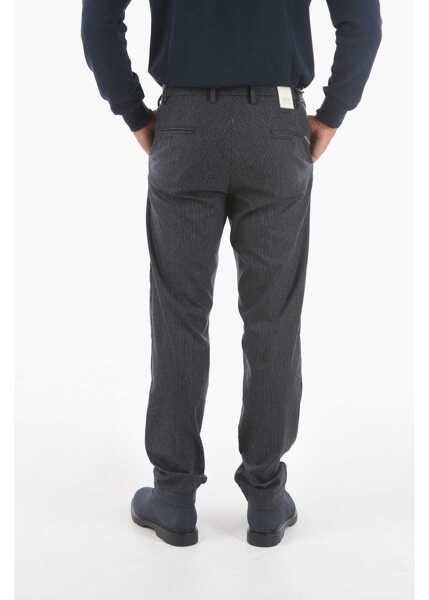 Pantaloni eleganti Cruna Double-Pleated Roppongi2P.l. Pinstriped Pants Blue Barbati (BM 16209564) 2