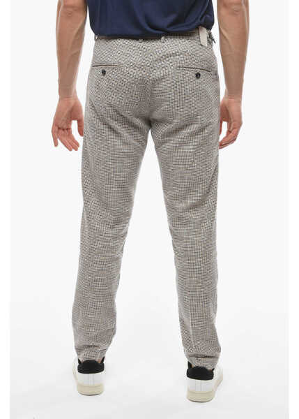 Pantaloni casual Cruna Houndstooth Motif Raval Single Pleat Pants With Breast Pocke Multicolor Barbati (BM 16209573) 2