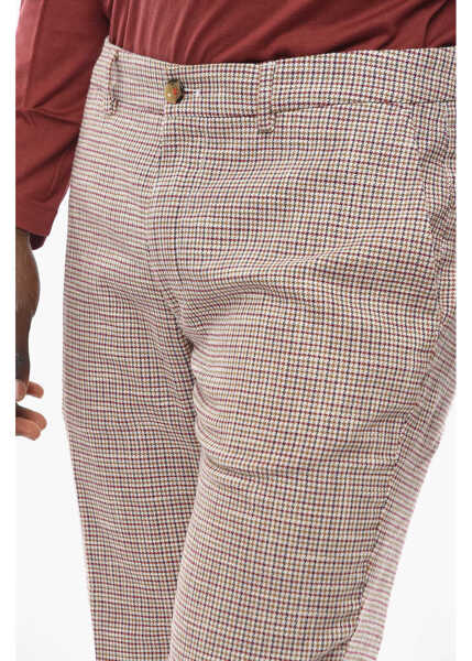 Pantaloni casual Cruna Houndstooth Motif Slim Fit Newtown Pants Multicolor Barbati (BM 16209588) 3