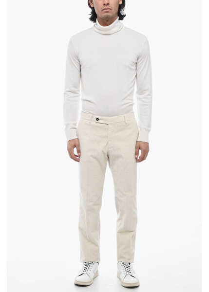 Pantaloni casual BerWich Corduroy Morello Pants With Logo White Barbati (BM 16209648) 3