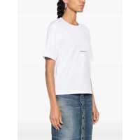 Tricouri Saint Laurent Dama - Tricouri Saint Laurent Saint Laurent Cotton Logo T-Shirt White Femei (BM 16209804) - B-mall.ro