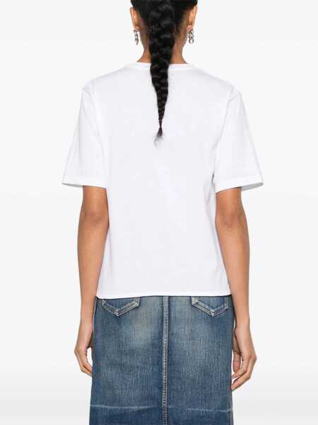 Tricouri Saint Laurent Saint Laurent Cotton Logo T-Shirt White Femei (BM 16209804) 4