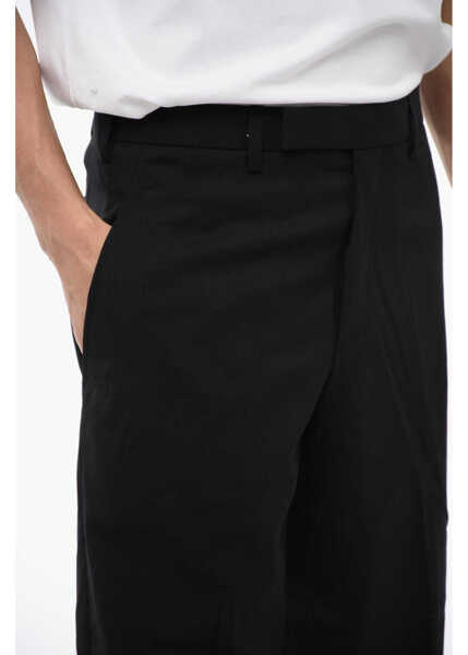 Pantaloni casual Neil Barrett Wool Blend Priest Collar Low-Rise Pants Black Barbati (BM 16209867) 2