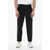 Neil Barrett Linen Blend Slim Fit Pants With Belt Loops Black