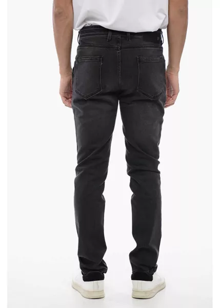 Blugi slim fit Neil Barrett Skinny Fit Nick Stone Washed Denims 14Cm Black Barbati (BM 16209876) 2