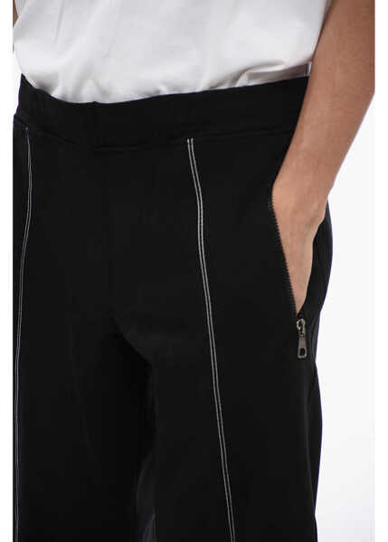 Pantaloni de trening Neil Barrett Viscose Blend Tapered Fit Sweatpants With Tape Detail Black Barbati (BM 16209885) 3
