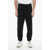 Neil Barrett Cotton Blend Modernist Biker Sweatpants With Zipped Pockets Black