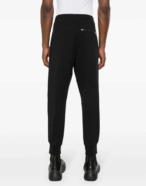 Pantaloni de trening Neil Barrett Cotton Blend Modernist Biker Sweatpants With Zipped Pockets Black Barbati (BM 16209891) 4