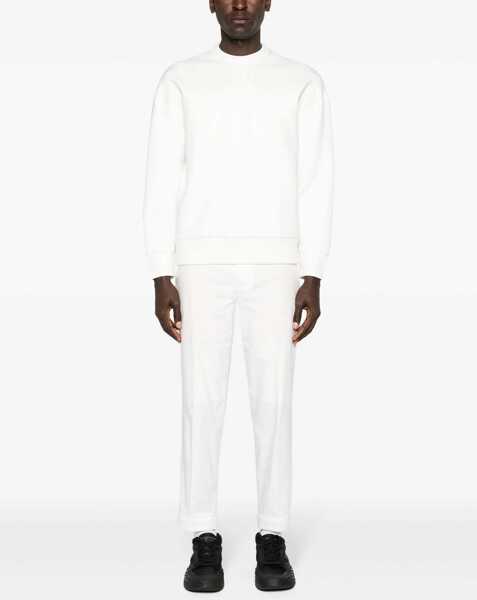 Bluze de trening Neil Barrett Cotton Neoprene Fairisle Thunderbolt Easy Fit Sweatshirt White Barbati (BM 16209918) 2