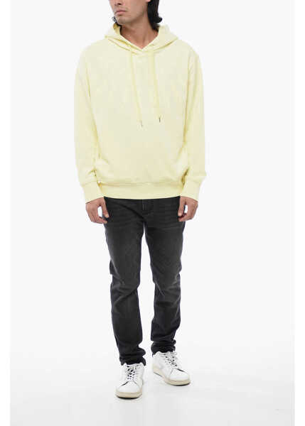 Bluze de trening Neil Barrett Brushed Cotton Fairisle Thunderbolt Hoodie Yellow Barbati (BM 16209984) 4