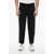 Neil Barrett Tapered Fit Linen Blend Pants With Double Pleat Black