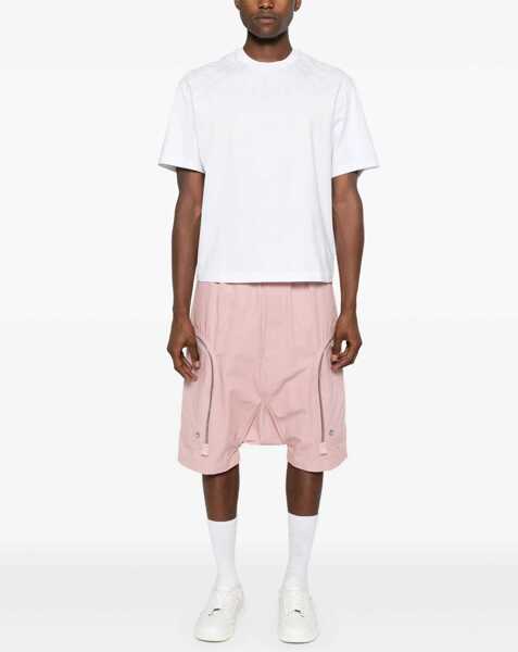 Tricouri Neil Barrett Dropped Shoulder Fairisle Thunderbolt Cotton T-Shirt White Barbati (BM 16210026) 2