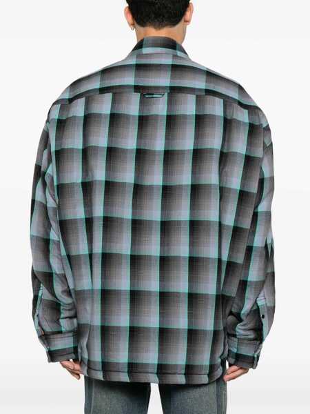 Geci MAISON MIHARA YASUHIRO Maison Mihara Yasuhiro Padded Check Overshirt GREY Barbati (BM 16215276) 4