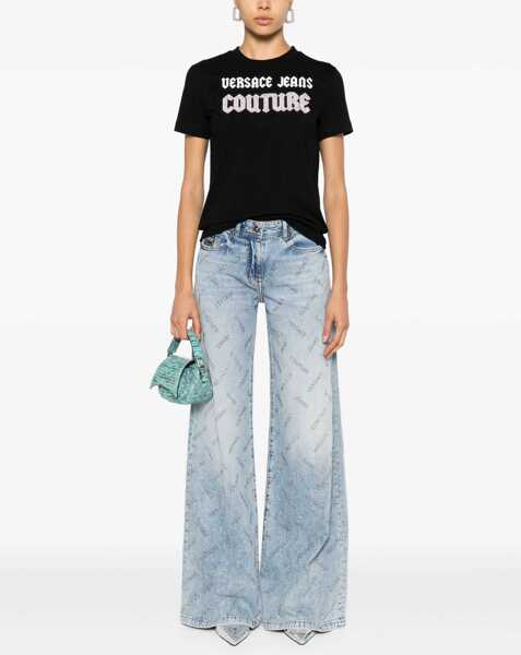 Tricouri Versace Jeans Couture T-Shirt With Logo BLACK Femei (BM 16220814) 2