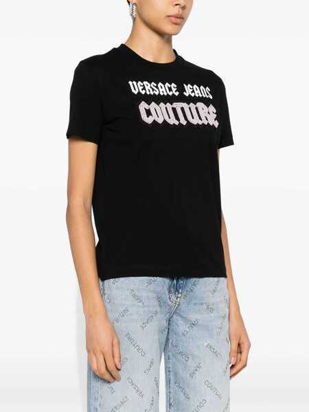 Tricouri Versace Jeans Couture T-Shirt With Logo BLACK Femei (BM 16220814) 3