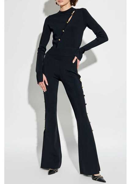 Pantaloni casual Versace Jeans Couture Cut Out Pants BLACK Femei (BM 16230216) 2