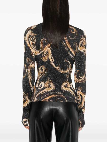 Tricouri Versace Jeans Couture Lurex Knit T-Shirt MULTICOLOUR Femei (BM 16230222) 4