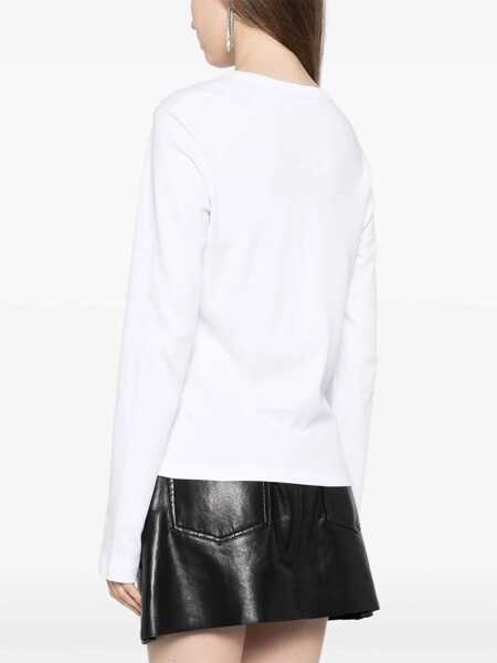 Tricouri HELMUT LANG T-Shirt With Logo WHITE Femei (BM 16230231) 4