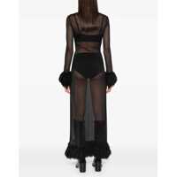 Imbracaminte MARINE SERRE Dama - Rochii elegante MARINE SERRE Mesh Jersey Long Dress BLACK Femei (BM 16230594) - B-mall.ro