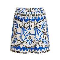 Pantaloni Valentino Garavani Blue, White And Black Cotton Bermuda Shorts Barbati