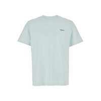 Tricouri Light Blue Crewneck T-Shirt With Print On The Front In Cotton Man Femei