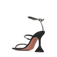 Pantofi cu toc AMINA MUADDI Dama - Pantofi cu toc AMINA MUADDI Amina Muaddi Gilda Sandal Satin Sandals Black Femei (BM 16239630) - B-mall.ro