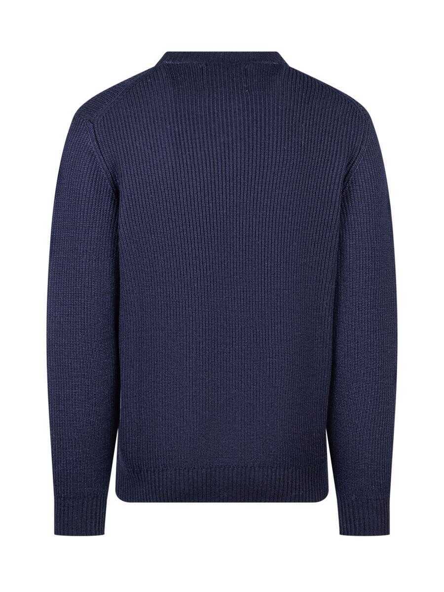 Pulovere Seven Gauge Seven Gauge Merino Jersey BLUE Barbati (BM 16244676) 2